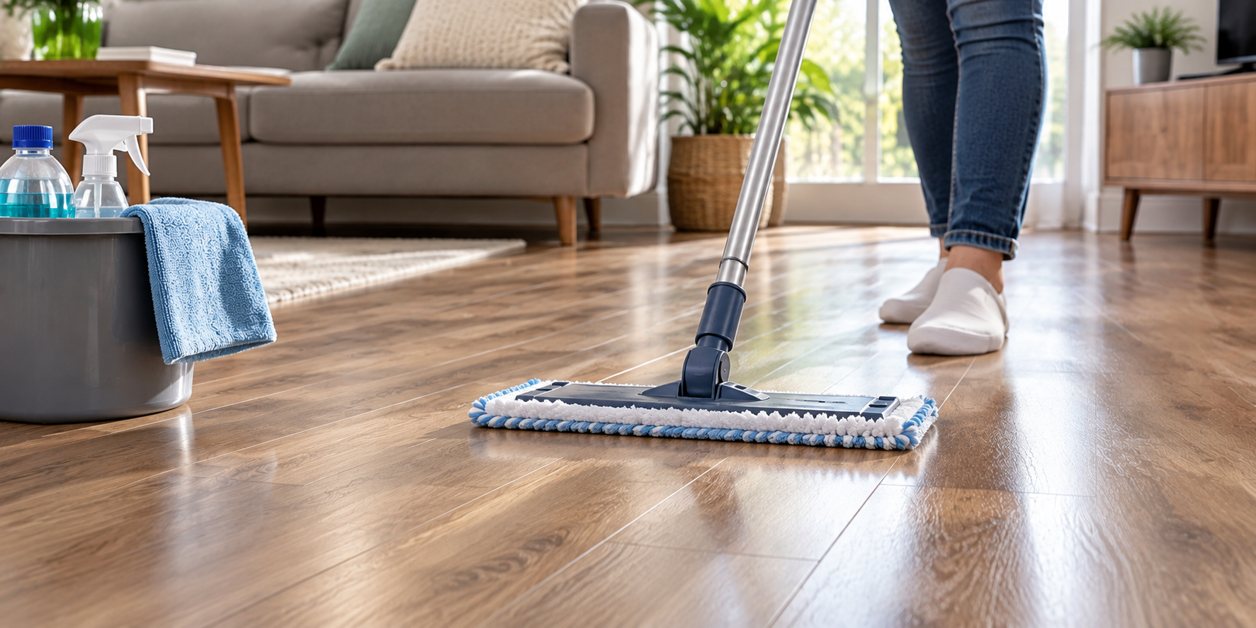 how to clean laminate floors properly​